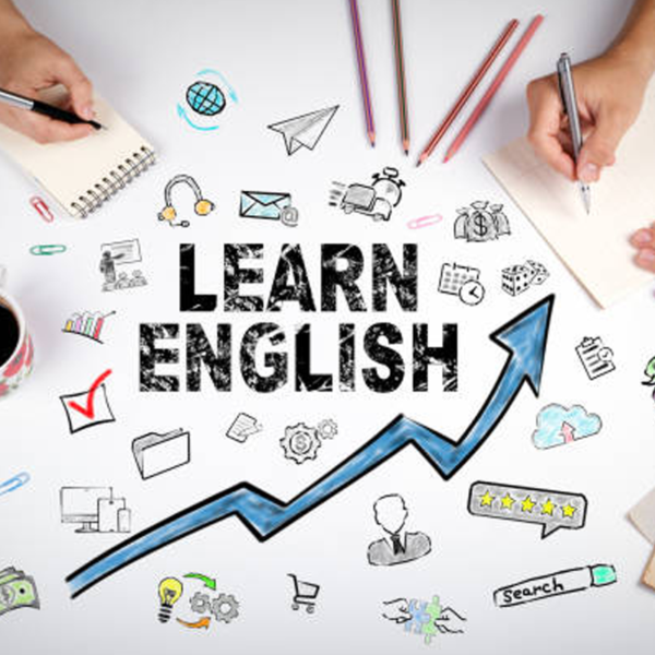 imagen con la leyenda "learn english" aprender inglés en canadá