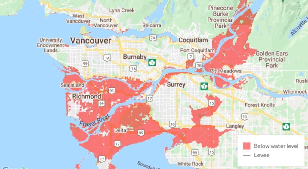 ViveCanada | Clima en Vancouver año 2100: El sur de Vancouver bajo las aguas, expertos auguran.