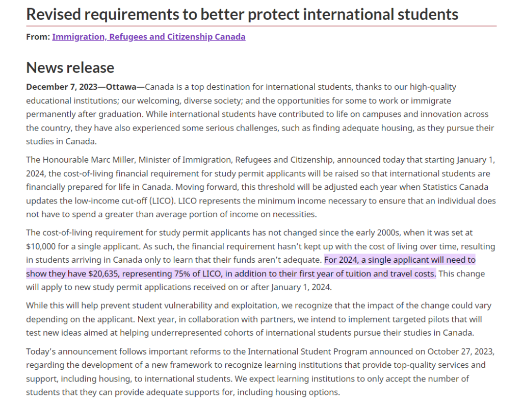ViveCanada | Si piensas estudiar en Canadá en 2024 necesitas +20mil CAD en la chequera