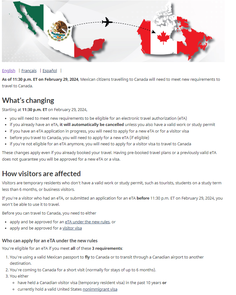 ViveCanada | Más cambios en Visitor Visa Canada para mexicanos. Todos los detalles, tiempos y obstáculos aquí