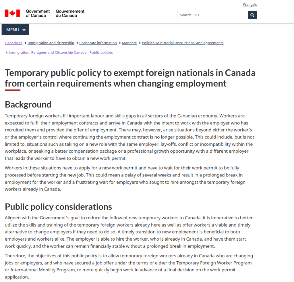 Nueva política en Canadá: cambia de empleador sin interrumpir tu trabajo | 18 de June de 2025 | ViveCanada Temporary Public Policy