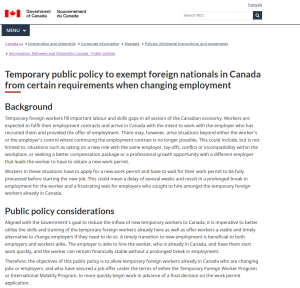 Temporary Public Policy