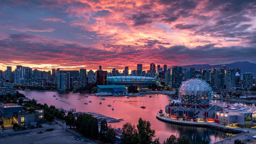 Atardecer sobre Vancouver
